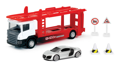 SCANIA TRANSPORTER PLAYSET (AUDI R8)